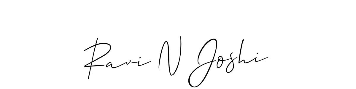 Create a beautiful signature design for name Ravi N Joshi. With this signature (Allison_Script) fonts, you can make a handwritten signature for free. Ravi N Joshi signature style 2 images and pictures png