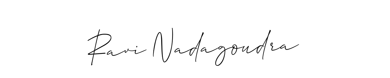 Make a short Ravi Nadagoudra signature style. Manage your documents anywhere anytime using Allison_Script. Create and add eSignatures, submit forms, share and send files easily. Ravi Nadagoudra signature style 2 images and pictures png