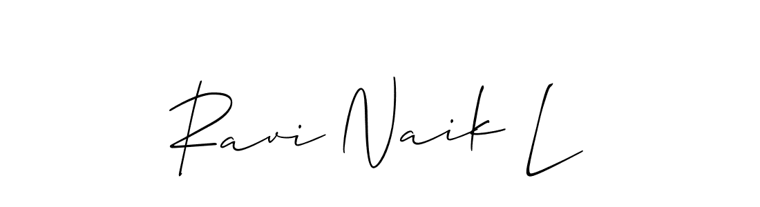 Also we have Ravi Naik L name is the best signature style. Create professional handwritten signature collection using Allison_Script autograph style. Ravi Naik L signature style 2 images and pictures png