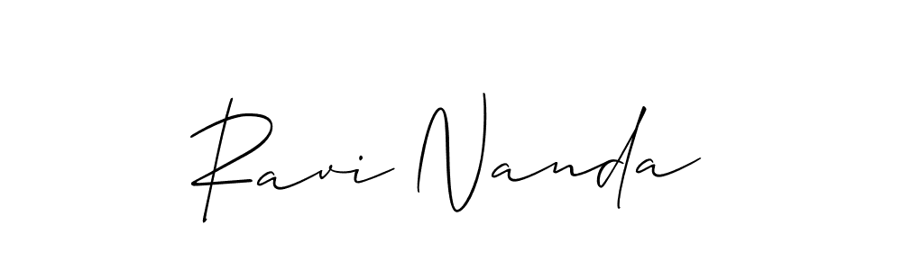 Create a beautiful signature design for name Ravi Nanda. With this signature (Allison_Script) fonts, you can make a handwritten signature for free. Ravi Nanda signature style 2 images and pictures png