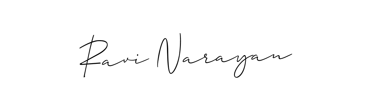 Also we have Ravi Narayan name is the best signature style. Create professional handwritten signature collection using Allison_Script autograph style. Ravi Narayan signature style 2 images and pictures png