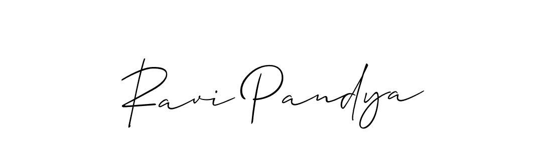 Design your own signature with our free online signature maker. With this signature software, you can create a handwritten (Allison_Script) signature for name Ravi Pandya. Ravi Pandya signature style 2 images and pictures png