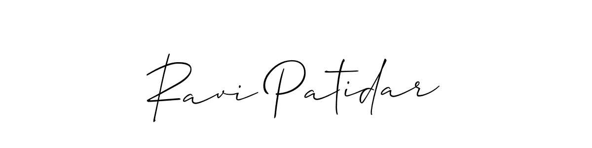 Use a signature maker to create a handwritten signature online. With this signature software, you can design (Allison_Script) your own signature for name Ravi Patidar. Ravi Patidar signature style 2 images and pictures png