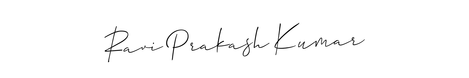 How to make Ravi Prakash Kumar name signature. Use Allison_Script style for creating short signs online. This is the latest handwritten sign. Ravi Prakash Kumar signature style 2 images and pictures png
