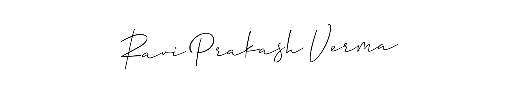 You should practise on your own different ways (Allison_Script) to write your name (Ravi Prakash Verma) in signature. don't let someone else do it for you. Ravi Prakash Verma signature style 2 images and pictures png