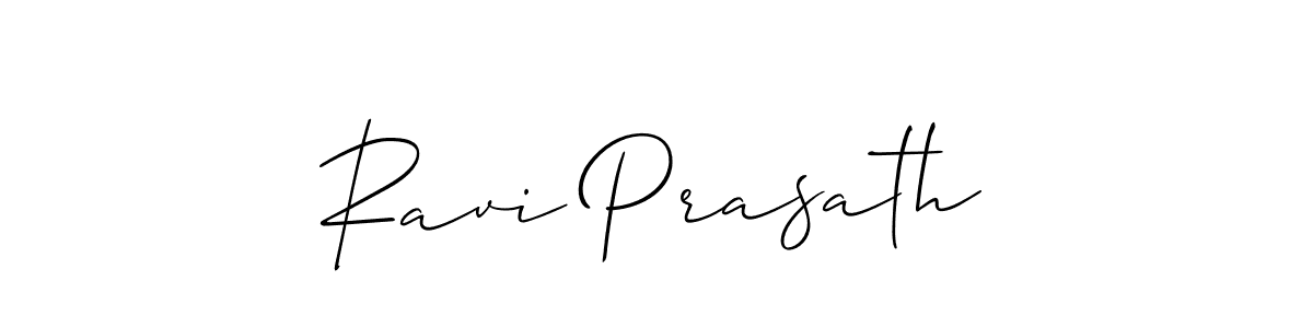 How to make Ravi Prasath name signature. Use Allison_Script style for creating short signs online. This is the latest handwritten sign. Ravi Prasath signature style 2 images and pictures png