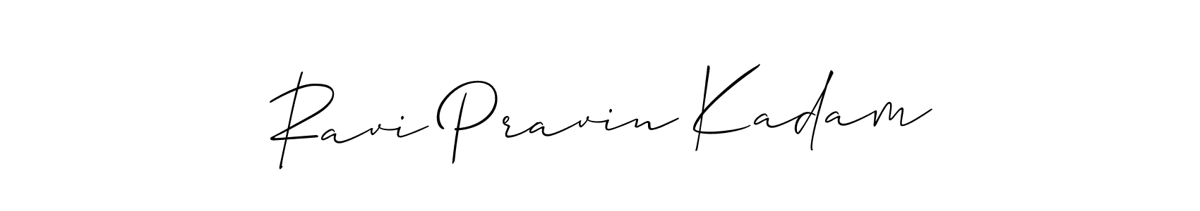 Create a beautiful signature design for name Ravi Pravin Kadam. With this signature (Allison_Script) fonts, you can make a handwritten signature for free. Ravi Pravin Kadam signature style 2 images and pictures png