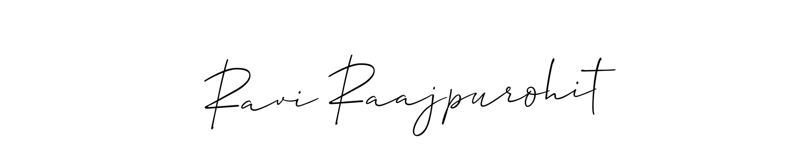 It looks lik you need a new signature style for name Ravi Raajpurohit. Design unique handwritten (Allison_Script) signature with our free signature maker in just a few clicks. Ravi Raajpurohit signature style 2 images and pictures png