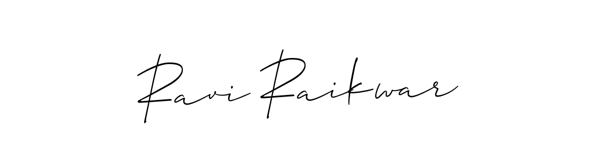 Also we have Ravi Raikwar name is the best signature style. Create professional handwritten signature collection using Allison_Script autograph style. Ravi Raikwar signature style 2 images and pictures png