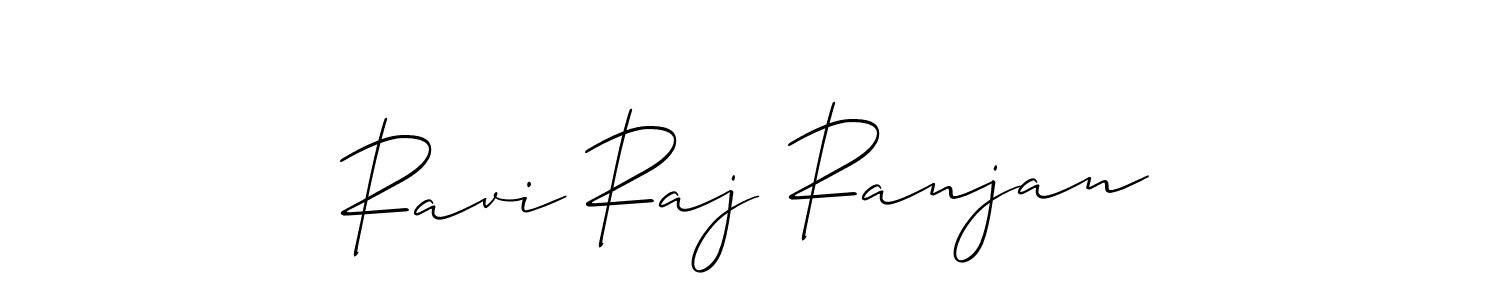 How to make Ravi Raj Ranjan name signature. Use Allison_Script style for creating short signs online. This is the latest handwritten sign. Ravi Raj Ranjan signature style 2 images and pictures png