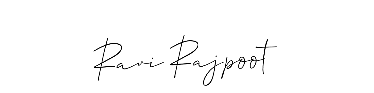 The best way (Allison_Script) to make a short signature is to pick only two or three words in your name. The name Ravi Rajpoot include a total of six letters. For converting this name. Ravi Rajpoot signature style 2 images and pictures png