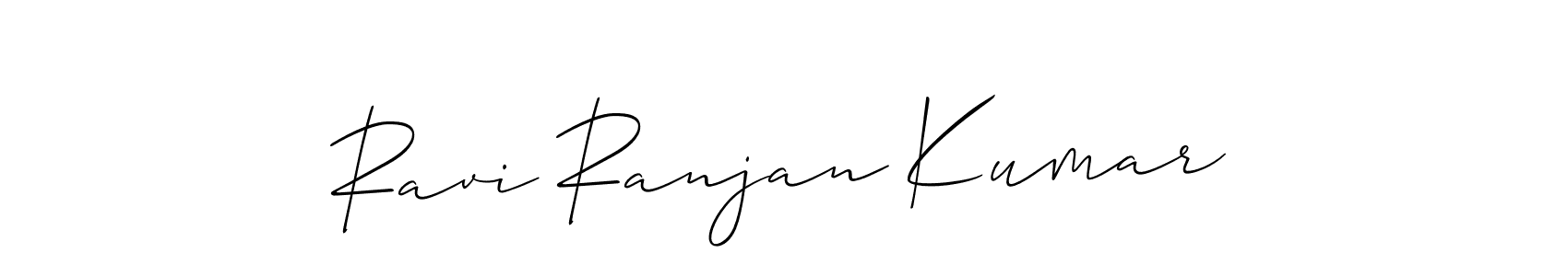 How to make Ravi Ranjan Kumar name signature. Use Allison_Script style for creating short signs online. This is the latest handwritten sign. Ravi Ranjan Kumar signature style 2 images and pictures png