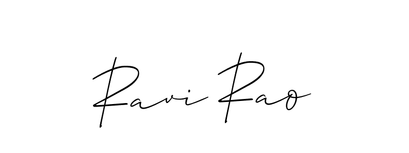 The best way (Allison_Script) to make a short signature is to pick only two or three words in your name. The name Ravi Rao include a total of six letters. For converting this name. Ravi Rao signature style 2 images and pictures png