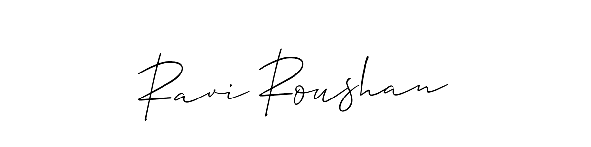 It looks lik you need a new signature style for name Ravi Roushan. Design unique handwritten (Allison_Script) signature with our free signature maker in just a few clicks. Ravi Roushan signature style 2 images and pictures png