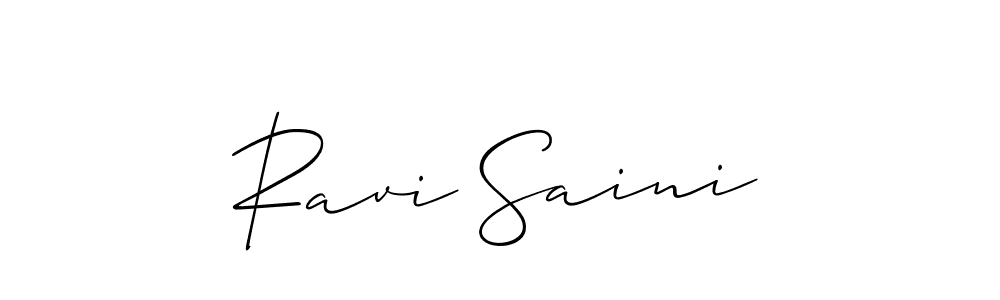 Use a signature maker to create a handwritten signature online. With this signature software, you can design (Allison_Script) your own signature for name Ravi Saini. Ravi Saini signature style 2 images and pictures png