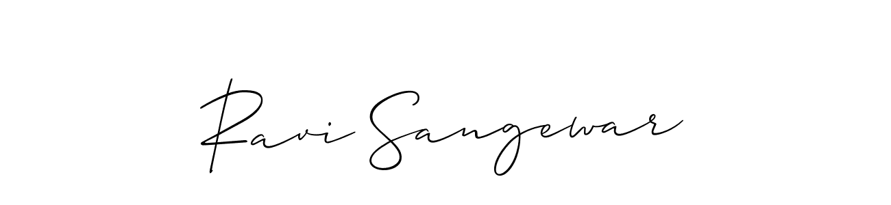 Make a beautiful signature design for name Ravi Sangewar. With this signature (Allison_Script) style, you can create a handwritten signature for free. Ravi Sangewar signature style 2 images and pictures png