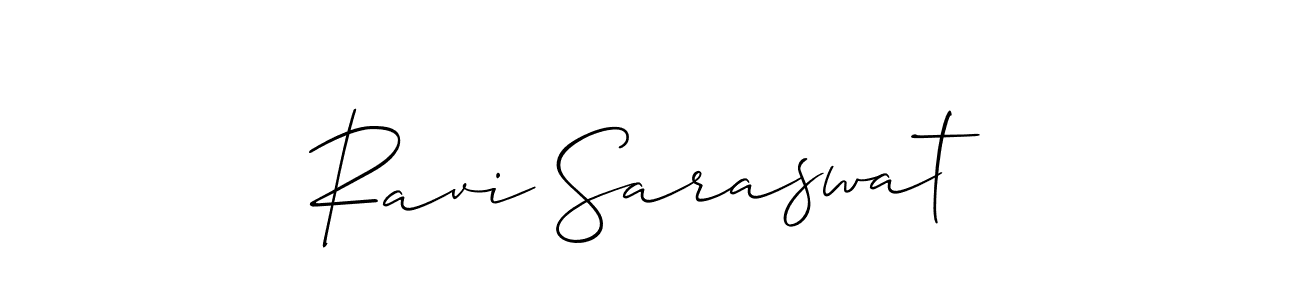 The best way (Allison_Script) to make a short signature is to pick only two or three words in your name. The name Ravi Saraswat include a total of six letters. For converting this name. Ravi Saraswat signature style 2 images and pictures png