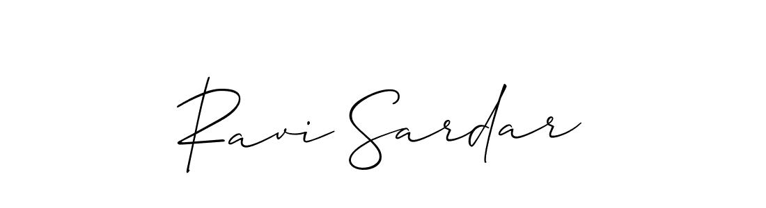 Design your own signature with our free online signature maker. With this signature software, you can create a handwritten (Allison_Script) signature for name Ravi Sardar. Ravi Sardar signature style 2 images and pictures png