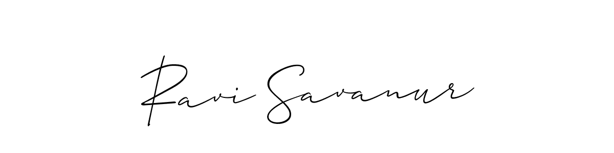 Allison_Script is a professional signature style that is perfect for those who want to add a touch of class to their signature. It is also a great choice for those who want to make their signature more unique. Get Ravi Savanur name to fancy signature for free. Ravi Savanur signature style 2 images and pictures png