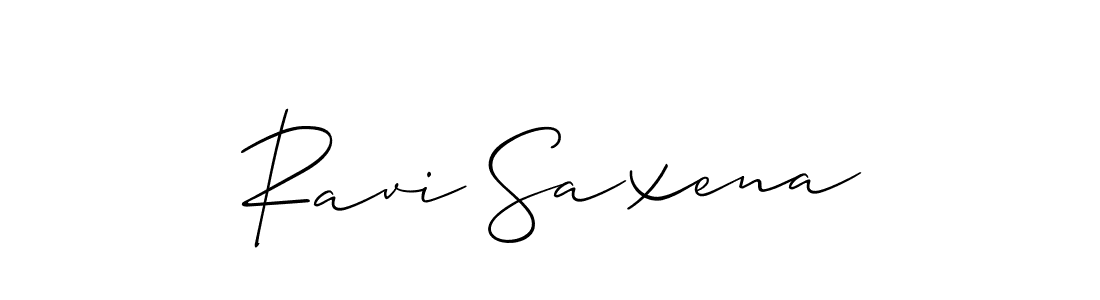 Also we have Ravi Saxena name is the best signature style. Create professional handwritten signature collection using Allison_Script autograph style. Ravi Saxena signature style 2 images and pictures png