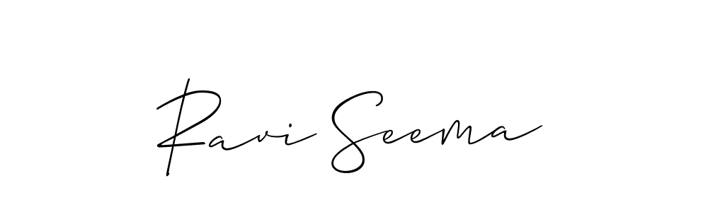 See photos of Ravi Seema official signature by Spectra . Check more albums & portfolios. Read reviews & check more about Allison_Script font. Ravi Seema signature style 2 images and pictures png