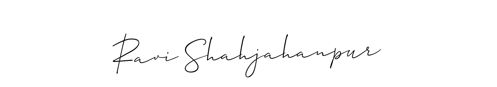 if you are searching for the best signature style for your name Ravi Shahjahanpur. so please give up your signature search. here we have designed multiple signature styles  using Allison_Script. Ravi Shahjahanpur signature style 2 images and pictures png