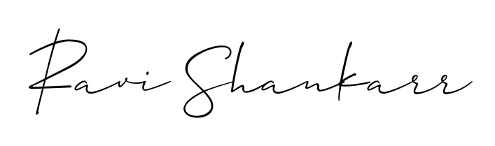 Personalize your online presence with Ravi Shankarr signature rendered in elegant Allison_Script font. Great for website footers and blogs. Ravi Shankarr signature style 2 images and pictures png