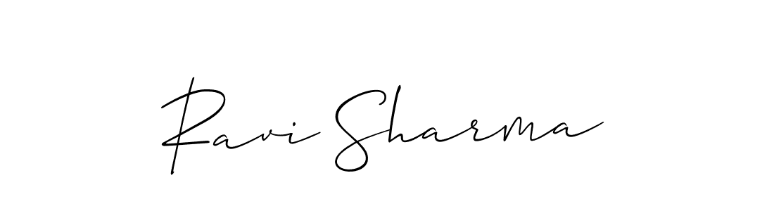 Create a beautiful signature design for name Ravi Sharma. With this signature (Allison_Script) fonts, you can make a handwritten signature for free. Ravi Sharma signature style 2 images and pictures png