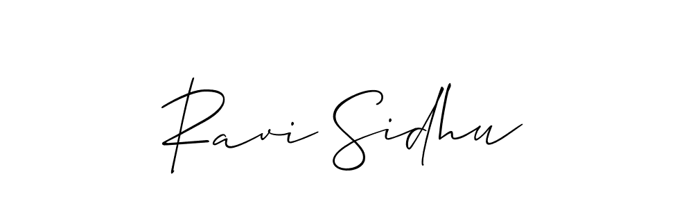 How to make Ravi Sidhu name signature. Use Allison_Script style for creating short signs online. This is the latest handwritten sign. Ravi Sidhu signature style 2 images and pictures png