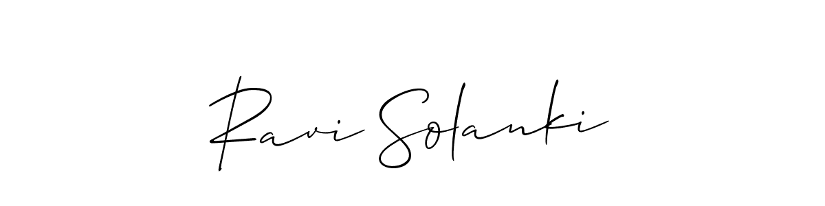 Create a beautiful signature design for name Ravi Solanki. With this signature (Allison_Script) fonts, you can make a handwritten signature for free. Ravi Solanki signature style 2 images and pictures png