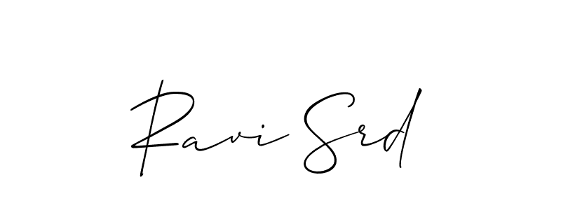 Create a beautiful signature design for name Ravi Srd. With this signature (Allison_Script) fonts, you can make a handwritten signature for free. Ravi Srd signature style 2 images and pictures png