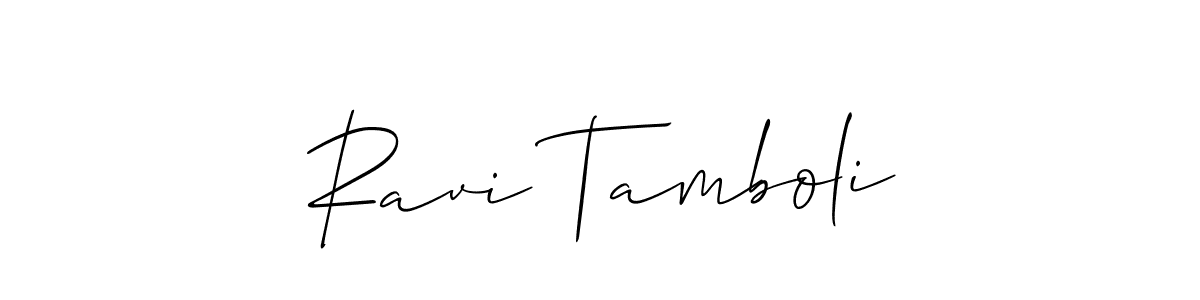 Design your own signature with our free online signature maker. With this signature software, you can create a handwritten (Allison_Script) signature for name Ravi Tamboli. Ravi Tamboli signature style 2 images and pictures png