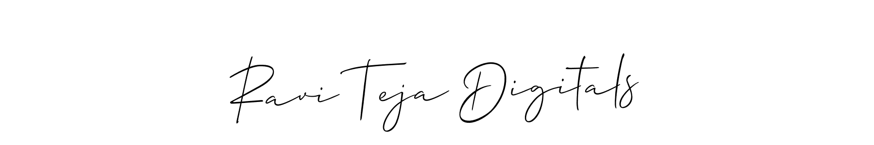 Also You can easily find your signature by using the search form. We will create Ravi Teja Digitals name handwritten signature images for you free of cost using Allison_Script sign style. Ravi Teja Digitals signature style 2 images and pictures png