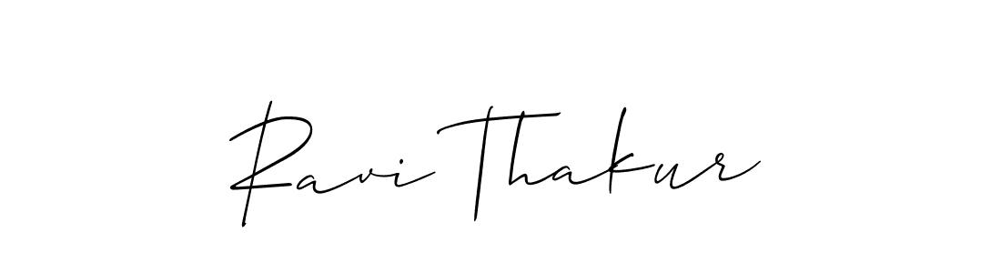 Create a beautiful signature design for name Ravi Thakur. With this signature (Allison_Script) fonts, you can make a handwritten signature for free. Ravi Thakur signature style 2 images and pictures png