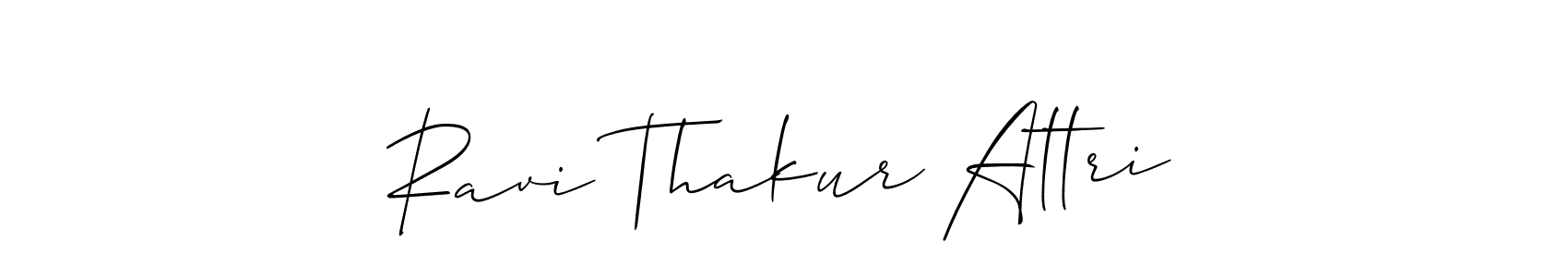 Ravi Thakur Attri stylish signature style. Best Handwritten Sign (Allison_Script) for my name. Handwritten Signature Collection Ideas for my name Ravi Thakur Attri. Ravi Thakur Attri signature style 2 images and pictures png