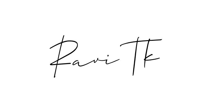 You can use this online signature creator to create a handwritten signature for the name Ravi Tk. This is the best online autograph maker. Ravi Tk signature style 2 images and pictures png