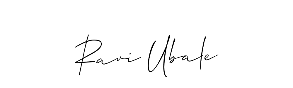 How to make Ravi Ubale name signature. Use Allison_Script style for creating short signs online. This is the latest handwritten sign. Ravi Ubale signature style 2 images and pictures png