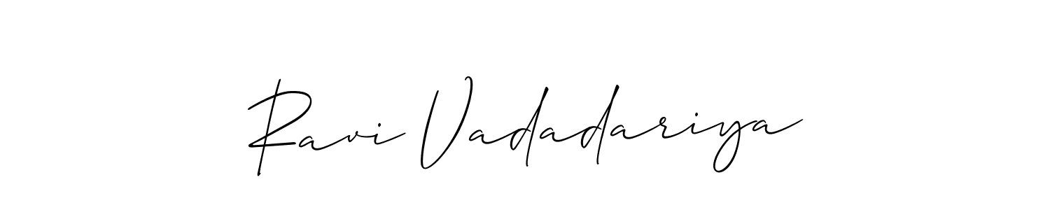 Similarly Allison_Script is the best handwritten signature design. Signature creator online .You can use it as an online autograph creator for name Ravi Vadadariya. Ravi Vadadariya signature style 2 images and pictures png