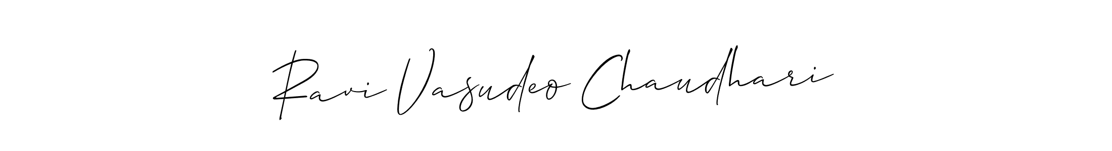 How to make Ravi Vasudeo Chaudhari signature? Allison_Script is a professional autograph style. Create handwritten signature for Ravi Vasudeo Chaudhari name. Ravi Vasudeo Chaudhari signature style 2 images and pictures png