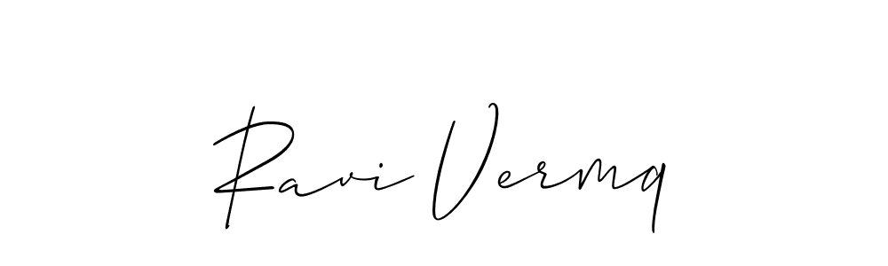 Create a beautiful signature design for name Ravi Vermq. With this signature (Allison_Script) fonts, you can make a handwritten signature for free. Ravi Vermq signature style 2 images and pictures png