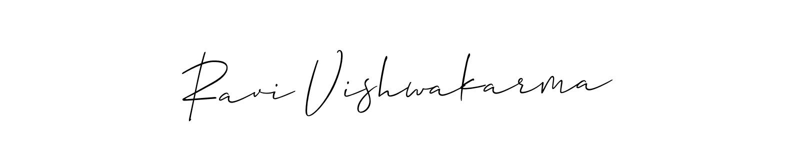 This is the best signature style for the Ravi Vishwakarma name. Also you like these signature font (Allison_Script). Mix name signature. Ravi Vishwakarma signature style 2 images and pictures png