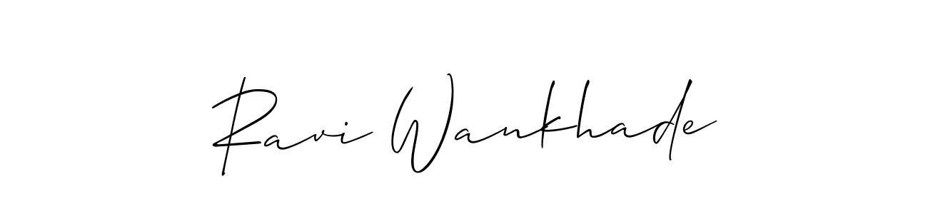 Also You can easily find your signature by using the search form. We will create Ravi Wankhade name handwritten signature images for you free of cost using Allison_Script sign style. Ravi Wankhade signature style 2 images and pictures png