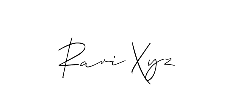The best way (Allison_Script) to make a short signature is to pick only two or three words in your name. The name Ravi Xyz include a total of six letters. For converting this name. Ravi Xyz signature style 2 images and pictures png
