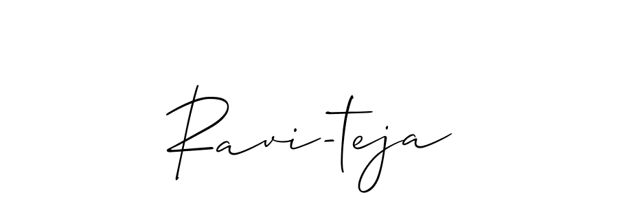 Allison_Script is a professional signature style that is perfect for those who want to add a touch of class to their signature. It is also a great choice for those who want to make their signature more unique. Get Ravi-teja name to fancy signature for free. Ravi-teja signature style 2 images and pictures png