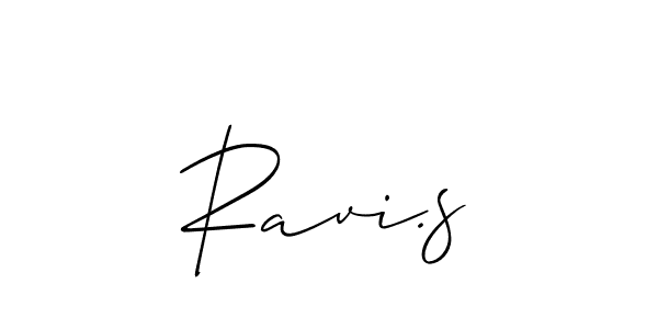 Design your own signature with our free online signature maker. With this signature software, you can create a handwritten (Allison_Script) signature for name Ravi.s. Ravi.s signature style 2 images and pictures png