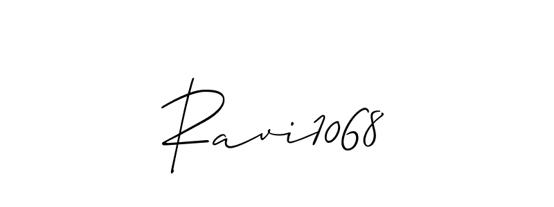 Make a beautiful signature design for name Ravi1068. With this signature (Allison_Script) style, you can create a handwritten signature for free. Ravi1068 signature style 2 images and pictures png