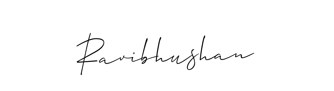 Design your own signature with our free online signature maker. With this signature software, you can create a handwritten (Allison_Script) signature for name Ravibhushan. Ravibhushan signature style 2 images and pictures png