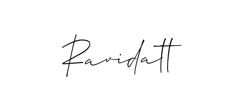 Also we have Ravidatt name is the best signature style. Create professional handwritten signature collection using Allison_Script autograph style. Ravidatt signature style 2 images and pictures png