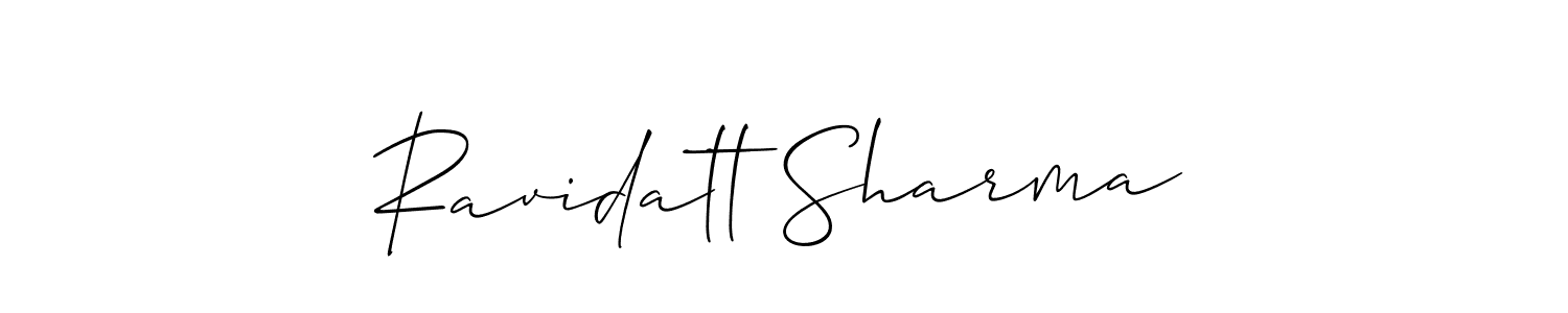 Make a beautiful signature design for name Ravidatt Sharma. With this signature (Allison_Script) style, you can create a handwritten signature for free. Ravidatt Sharma signature style 2 images and pictures png