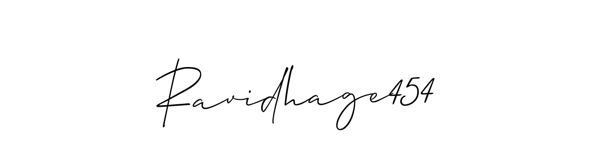 if you are searching for the best signature style for your name Ravidhage454. so please give up your signature search. here we have designed multiple signature styles  using Allison_Script. Ravidhage454 signature style 2 images and pictures png